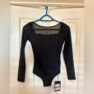 Black long sleeve Lulli leotard size large